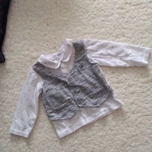 Ck white and grey 6-9mos baby boy